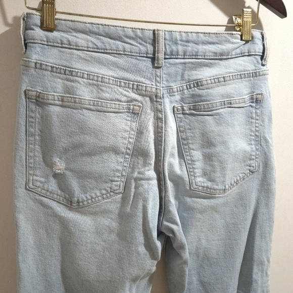 H&M | Light Blue Distressed Straight Leg Jeans - Picture 7 of 10